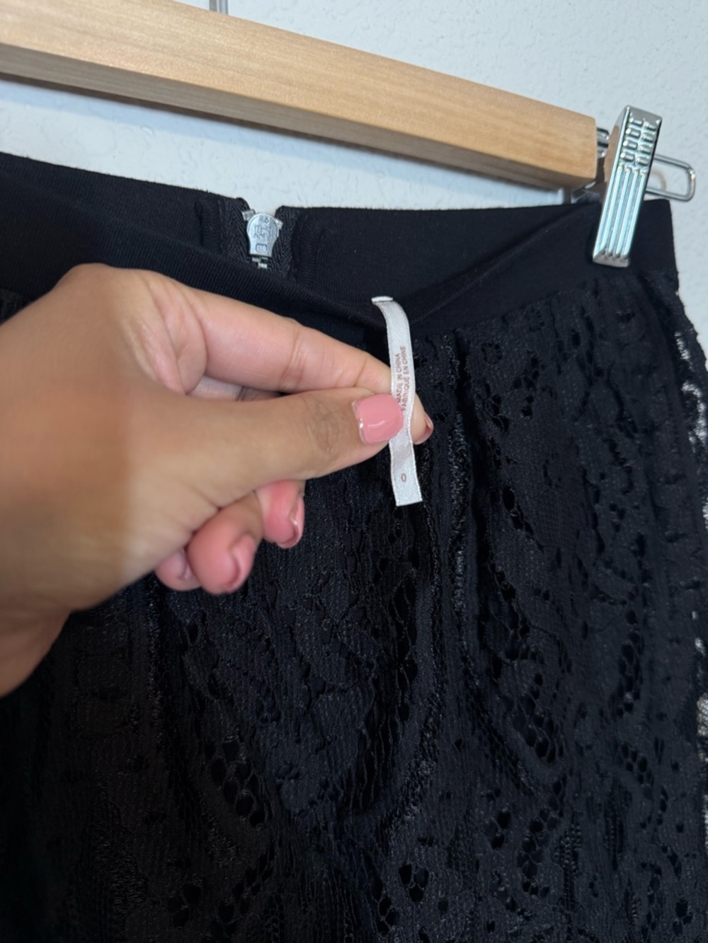 Free People | Black Lace Midi Skirt - 0 - Picture 6 of 6